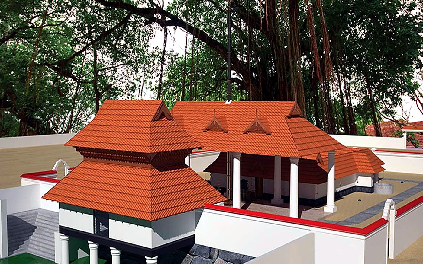 നവീകരണത്തിന് ശേഷമുള്ള ക്ഷേത്രസമുച്ചയം